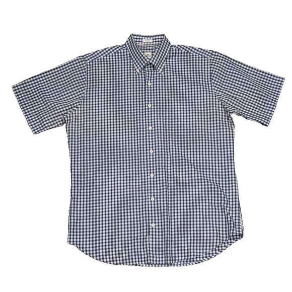 Peter Millar Other - Peter Millar Button Up Shirt Cotton Mens L Crown Blue Checks Plaid A004786